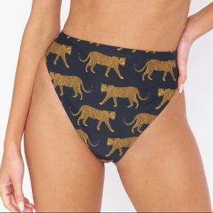 Show Me Your Mumu | Black Cheetah Catwalk Palma High Waisted Bikini Bottom | S